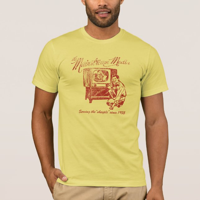 T-shirt de médias de courant principal (Devant)