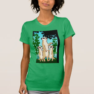 T-shirt de Meerkat, promenade de famille