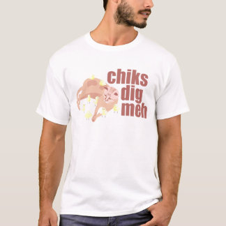 T-shirt de meh de fouille de chiks