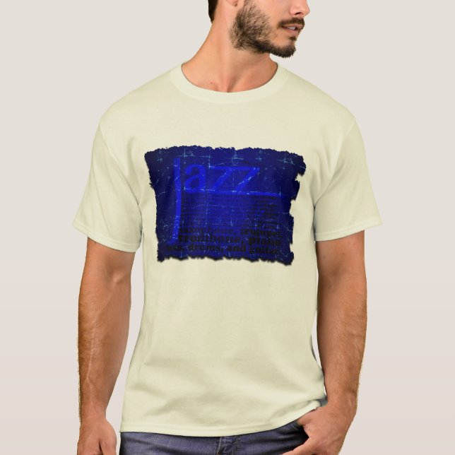 T-shirt de Men´s de musique de jazz naturel (Devant)