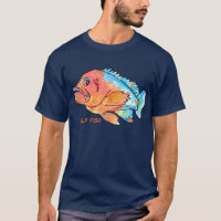 T-shirt de mérou de bande dessinée de poissons