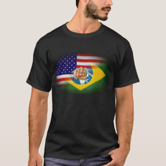 T-shirt de MIXED MARTIAL ART de fusion de drapeau