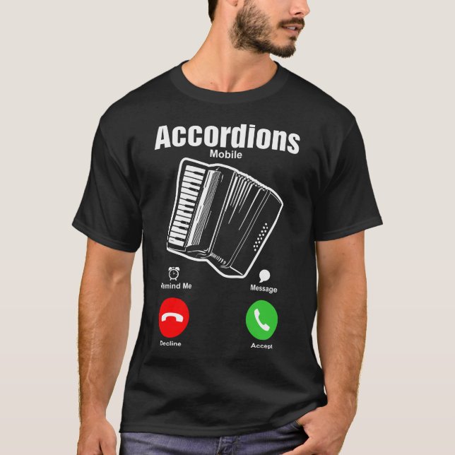 T-shirt de mobile d'accordéons (Devant)