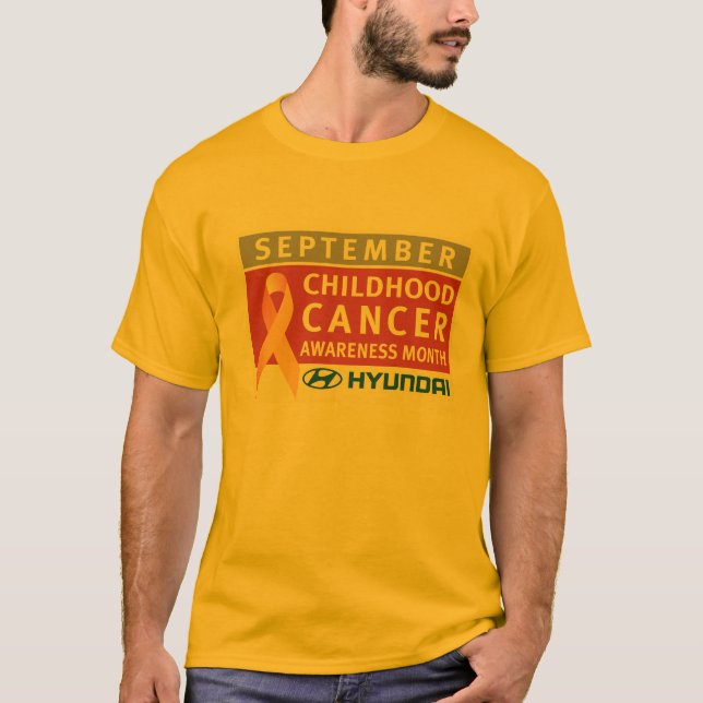 T-shirt de mois de conscience de Cancer d'enfance (Devant)