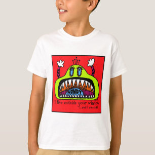 T-shirt de monstre de fenêtre