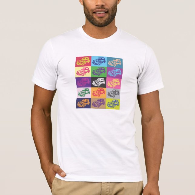 T-shirt de mosaïque de Citroen 2CV (Devant)