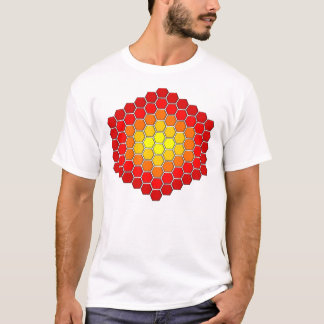 T-shirt de motif d'hexagone/cube
