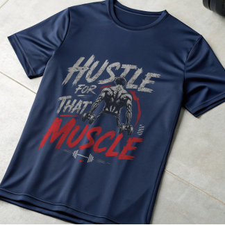 T-Shirt de motivation pour salle de sport Hustle F