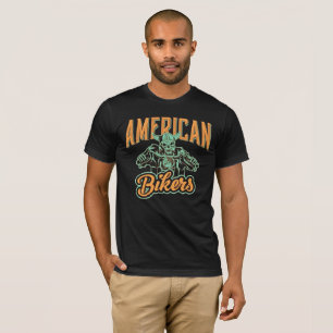 T-Shirt de moto crâne de motards américains