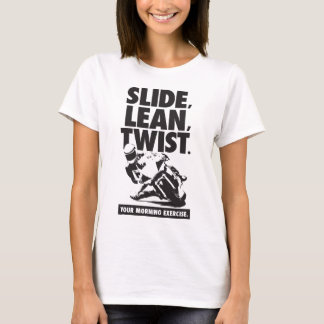 T-shirt de moto - glissez, penchez-vous, tordez
