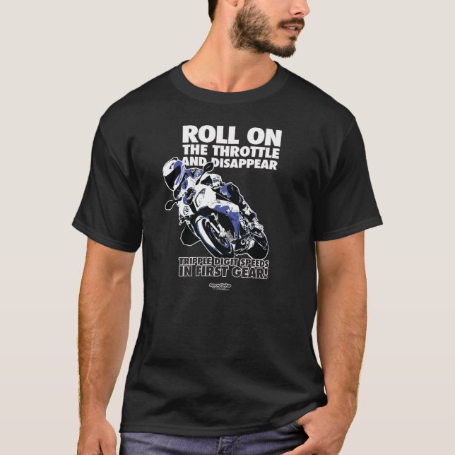 T-shirt de moto - petit pain sur la commande de (Devant)