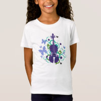 T-shirt de mouche de flottement de violon de