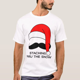 T-shirt de moustache - Staching par la neige