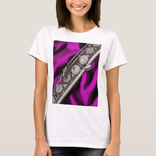 T-shirt de musicien de cannelure ou de Flutist