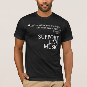 T-shirt de MUSIQUE EN DIRECT de SOUTIEN pour les