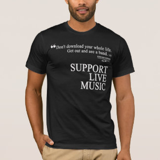 T-shirt de MUSIQUE EN DIRECT de SOUTIEN pour les