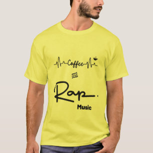 T-shirt de musique rap et café