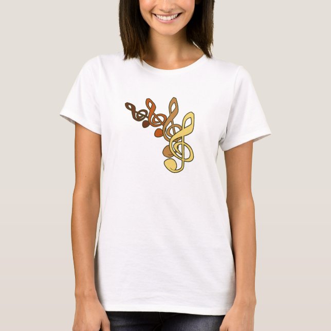 T-shirt de musique Treble Clefs (Devant)