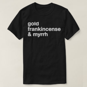 T-shirt de myrrhe d'encens d'or