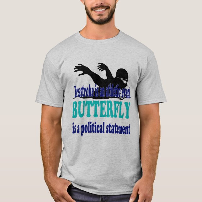 T-shirt de natation pour papillon masculin (Devant)