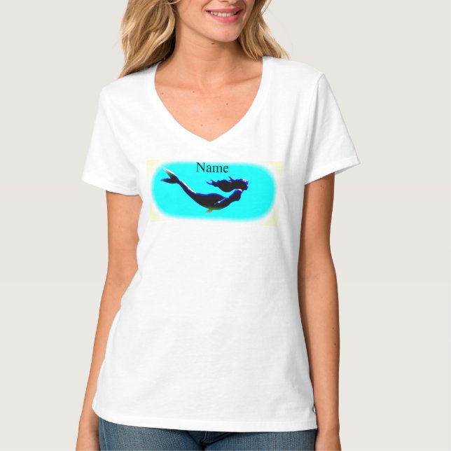 t-shirt de natation sous-marin de sirène (Devant)
