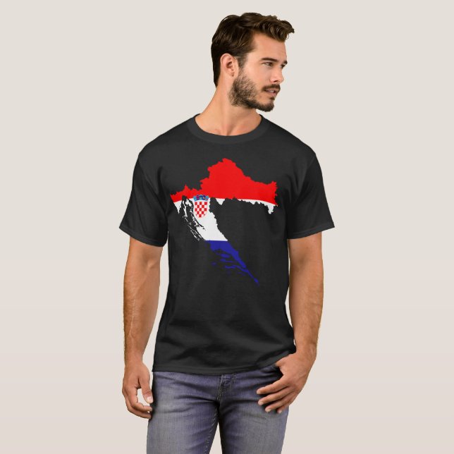 T-shirt de nation de la Croatie (Devant entier)