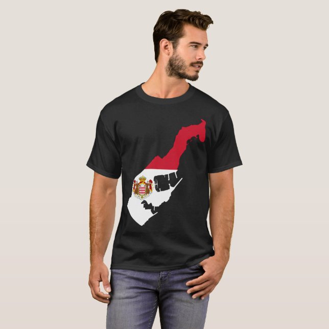 T-shirt de nation du Monaco (Devant entier)