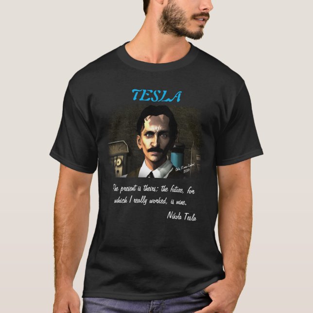 T-shirt de Nikola Tesla (Devant)