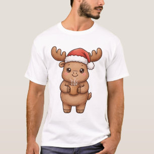 T-shirt de Noël avec un chapeau de Père Noël et un