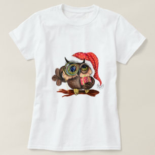 T-shirt de Noël Chouette bébé avec cadeau