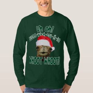 T-shirt de Noël de chameau de journée en milieu de