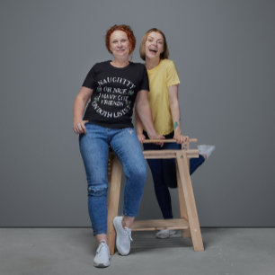 T-Shirt De Noël De Naughty And Nice Friends