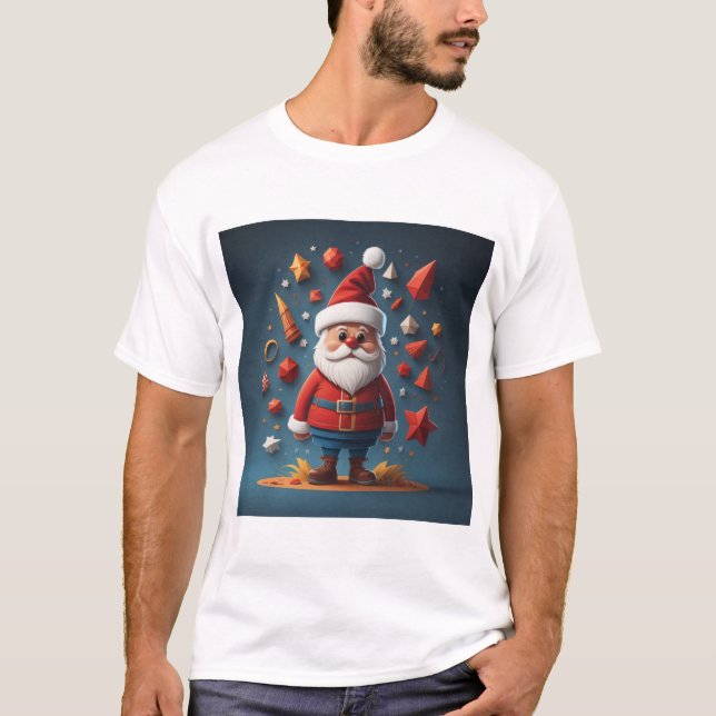 T-shirt de Noël de père Noël (Devant)