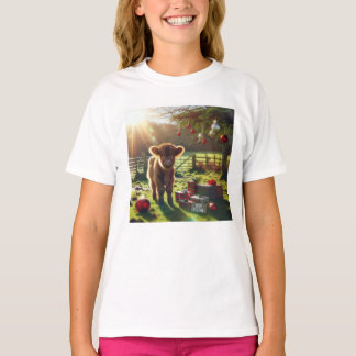 T-shirt de Noël de vache Highland