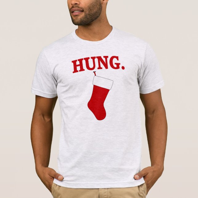 T-shirt de Noël des hommes drôles PENDUS (Devant)
