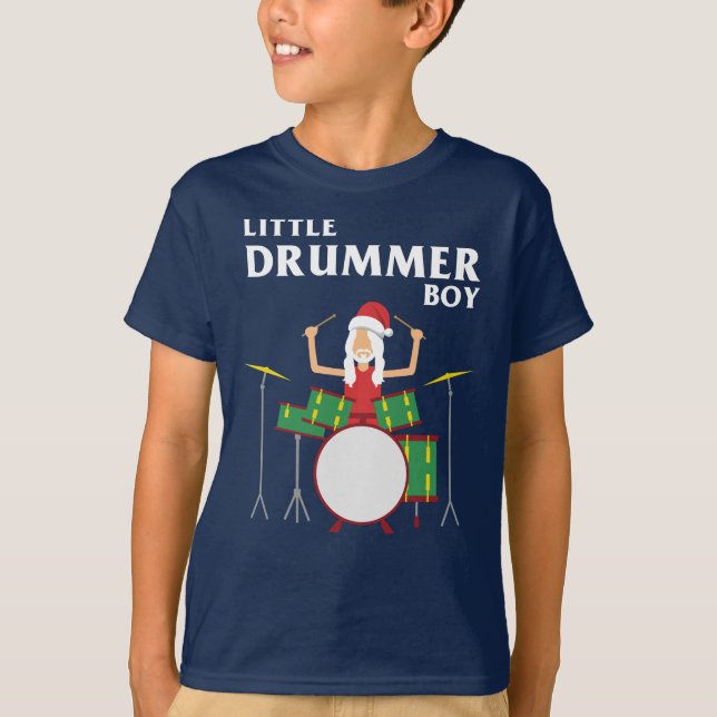 T-shirt de Noël du petit batteur (Devant)