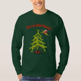 T-shirt De Noël étrange d'arbre de mante de prière de