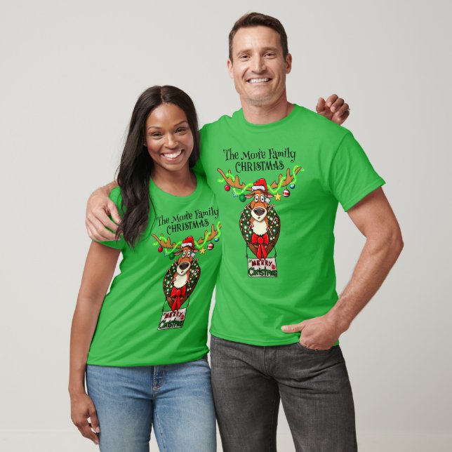 T-shirt de Noël familial personnalisable (Unisexe)