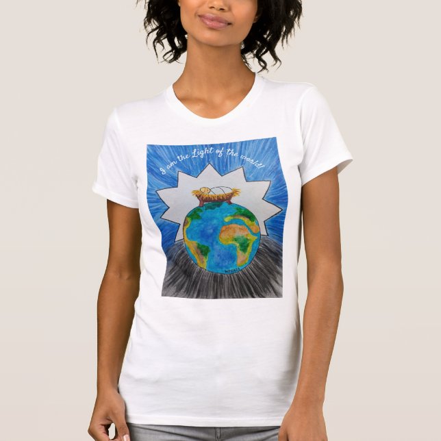 T-shirt de Noël "Je suis la Lumière du monde" (Devant)