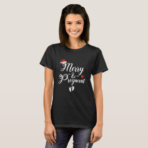 T-shirt de Noël Joyeux et Enceinte