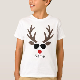 T-shirt de Noël personnalisé Rudolph Reindeer