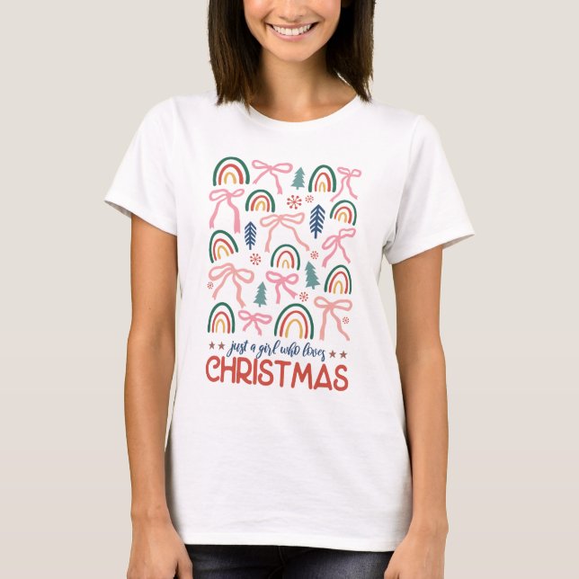 T-shirt de Noël pour femmes, cadeau de Noël pour f (Devant)