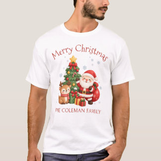 T-shirt de Noël pour hommes avec correspondance de