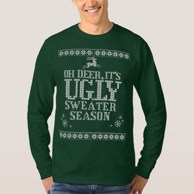 T-Shirt de Noël Pull Ugly (Devant)