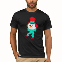 T-Shirt de Noël Snowman Tunes Dark