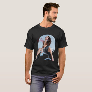 T-shirt de noir du gâteau au fromage Pin-