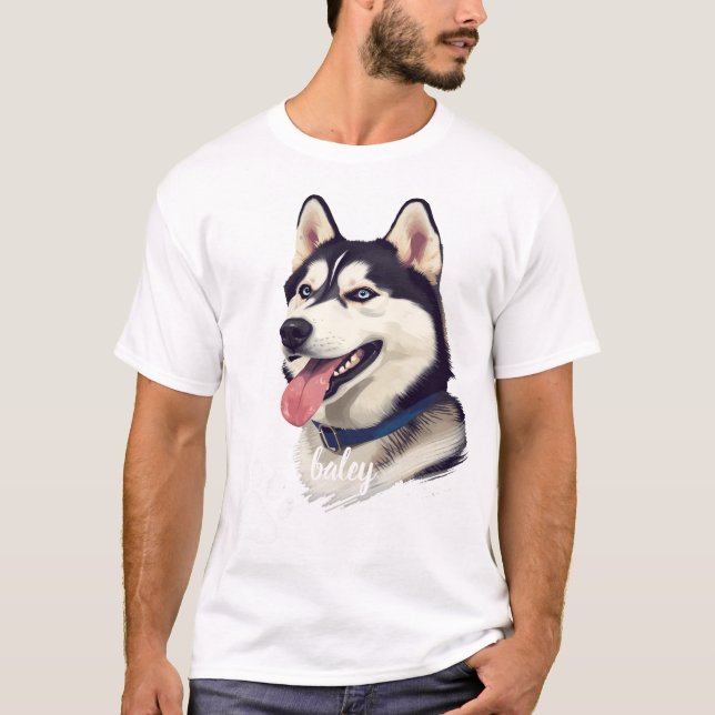 T-Shirt de nom personnalisé pour animaux de compag (Devant)