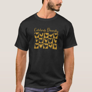 T-shirt De nombreuses races de poulets différentes Élevage