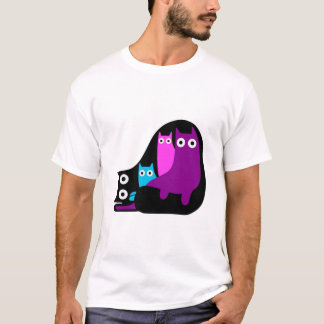 T-shirt De nombreux chats colorés 