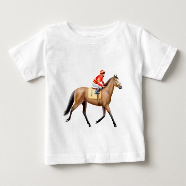 T-shirt de nourrisson de cheval de course de pur (Devant)